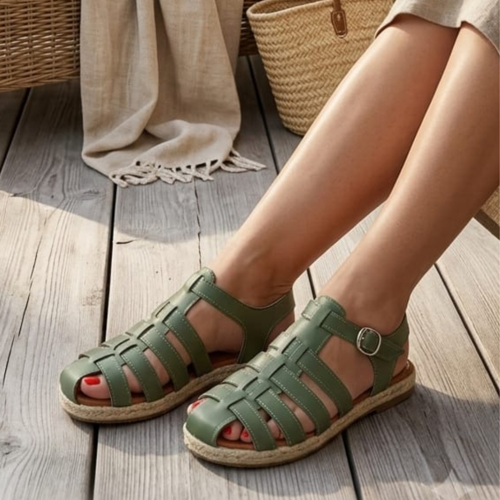 Sandália Fisherman Rasteirinha (Modelo fechado) - sola corda (Ref. 3242)