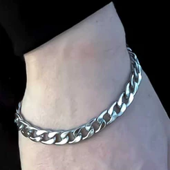 Pulseira Masculina Aço inoxidável Grumet Figaro 3x1 Prata 21cm NÃO ESCURECE