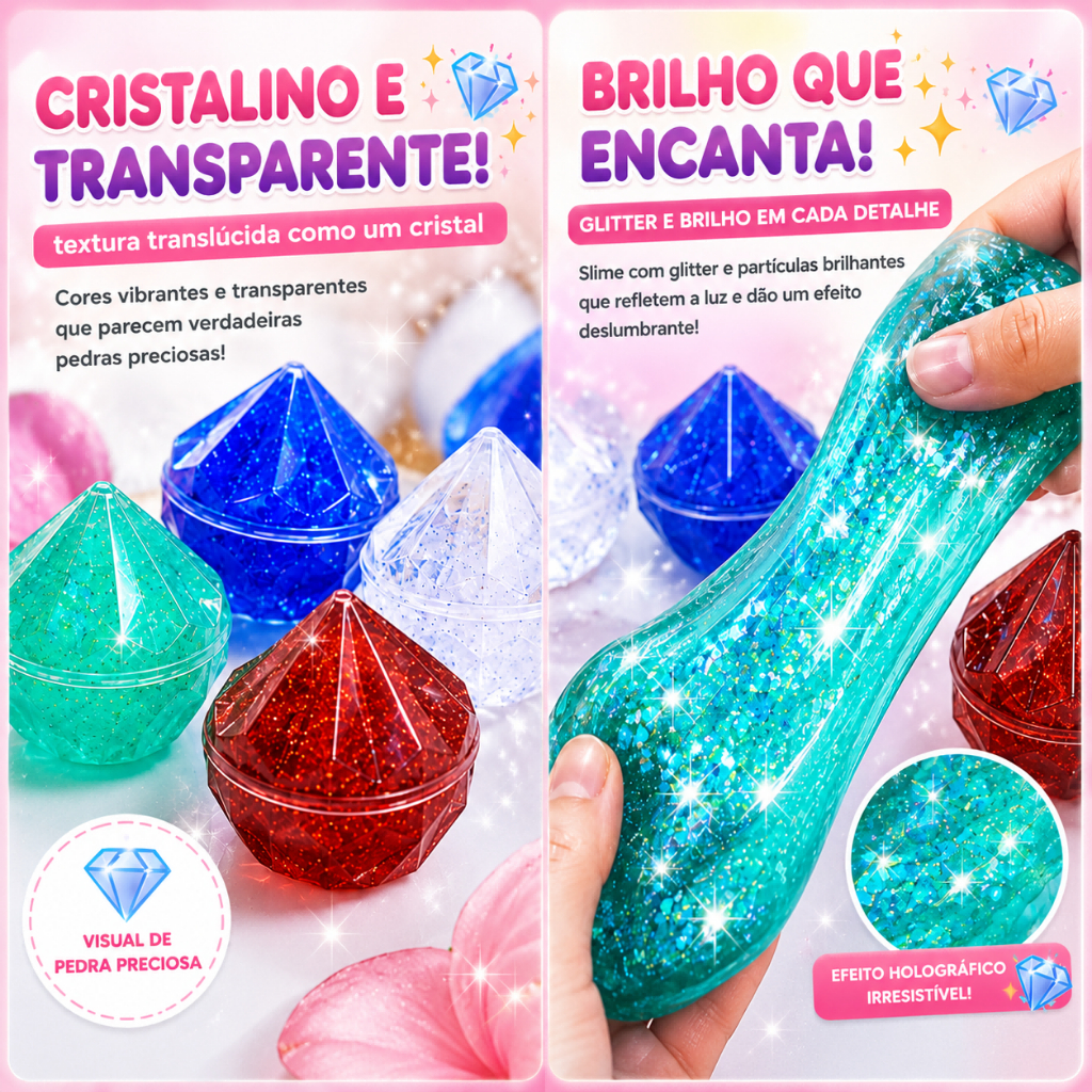 4/8/12/16 Unid Slime Cristal Diamante com Glitter Cores Sortidas Brinquedo Sensorial · foto 2