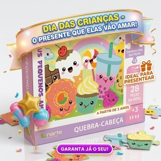 Quebra-Cabeça Infantil Meus Pequenos Amigos Doce Rosado 35 Peças Uriarte – Jogos Educativos para Crianças +3 Anos