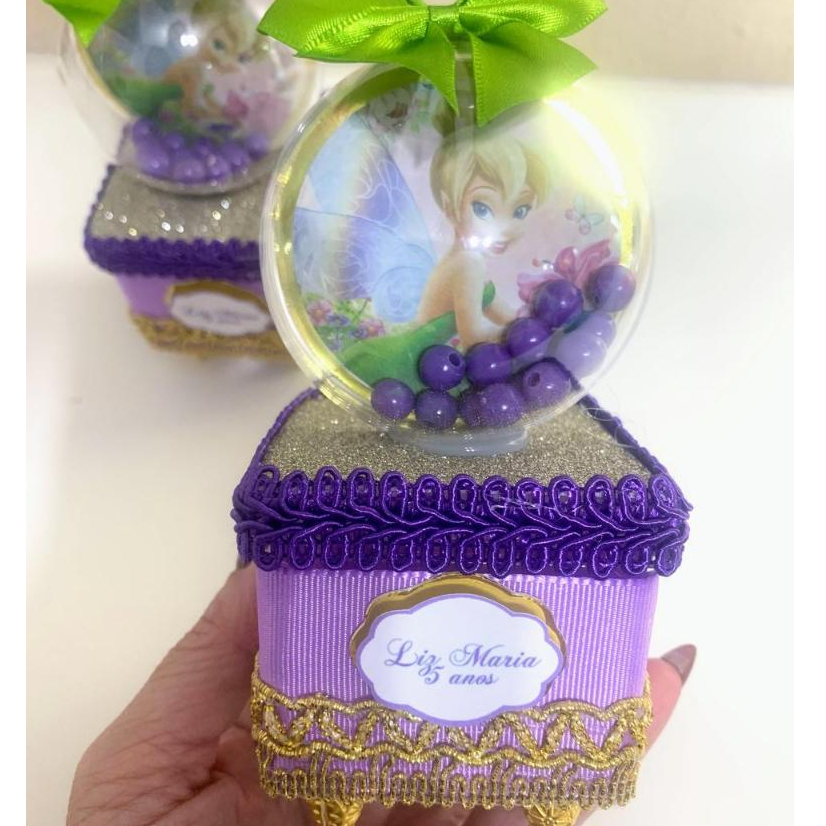CAIXINHA LUXO PERSONALIZADA SININHO TINKER  BELL– Lembrancinha Infantil Porta Doces para Festa de Aniversário