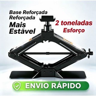 Macaco Sanfona de Carro Suporta 2T / 1.5 Toneladas  Jacaré Universal Original para Troca de Pneu