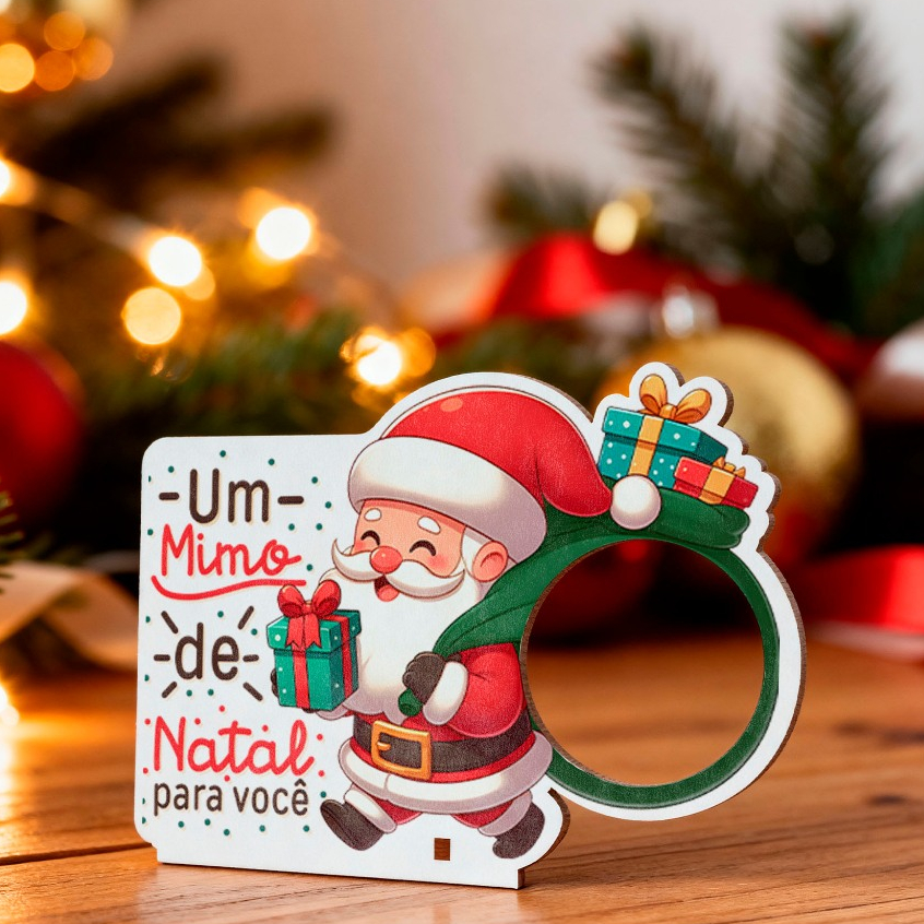 Kit com 20 unidades Porta Bombom Papai Noel: Natal com Estilo- Lembrancinha/Decoração/Festa