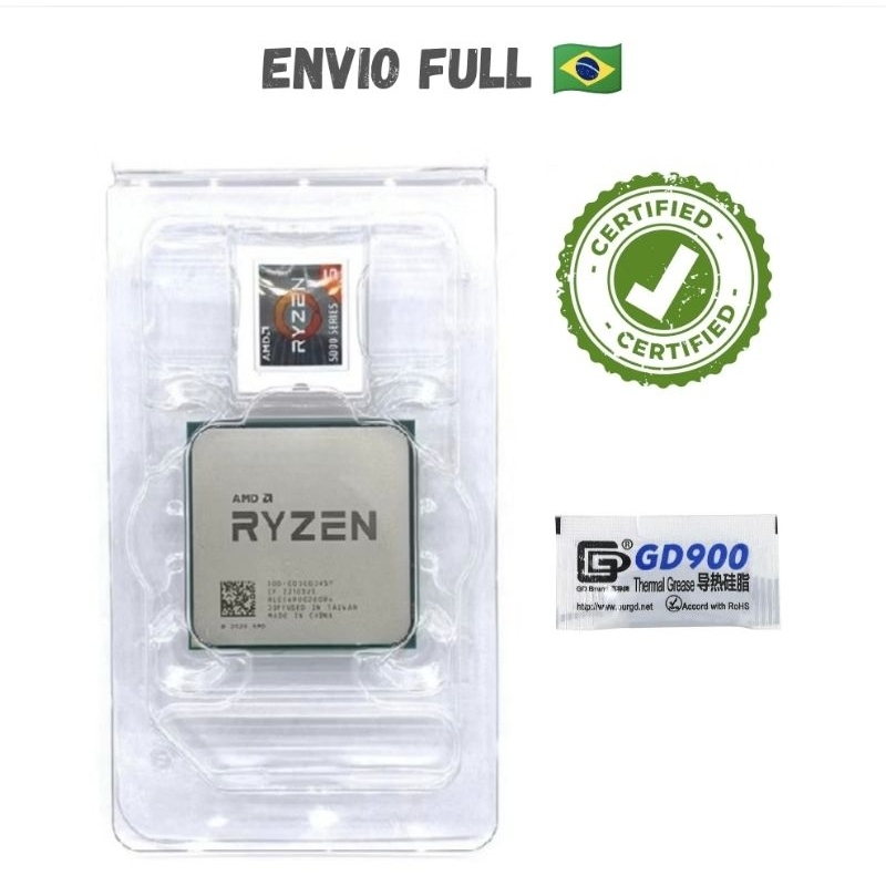 PROCESSADOR RYZEN 3 5 7 E 9 3200G 1400 1600 1600X 2400G 2600 2600X 3600 3400G 3500X 1700x 2700 2700x 3700x PASTA TÉRMICA