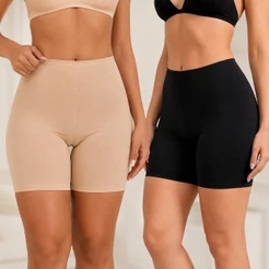 Short Anágua Feminino Segunda Pele Microfibra Antiatrito Cintura Alta para Vestidos e Saias
