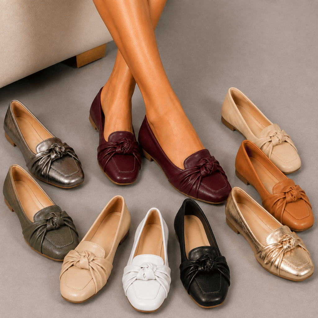 Mocassim Feminino Bico Quadrado Rasteira Feminina Sapato Confortável Calcado Mulher Blogueira