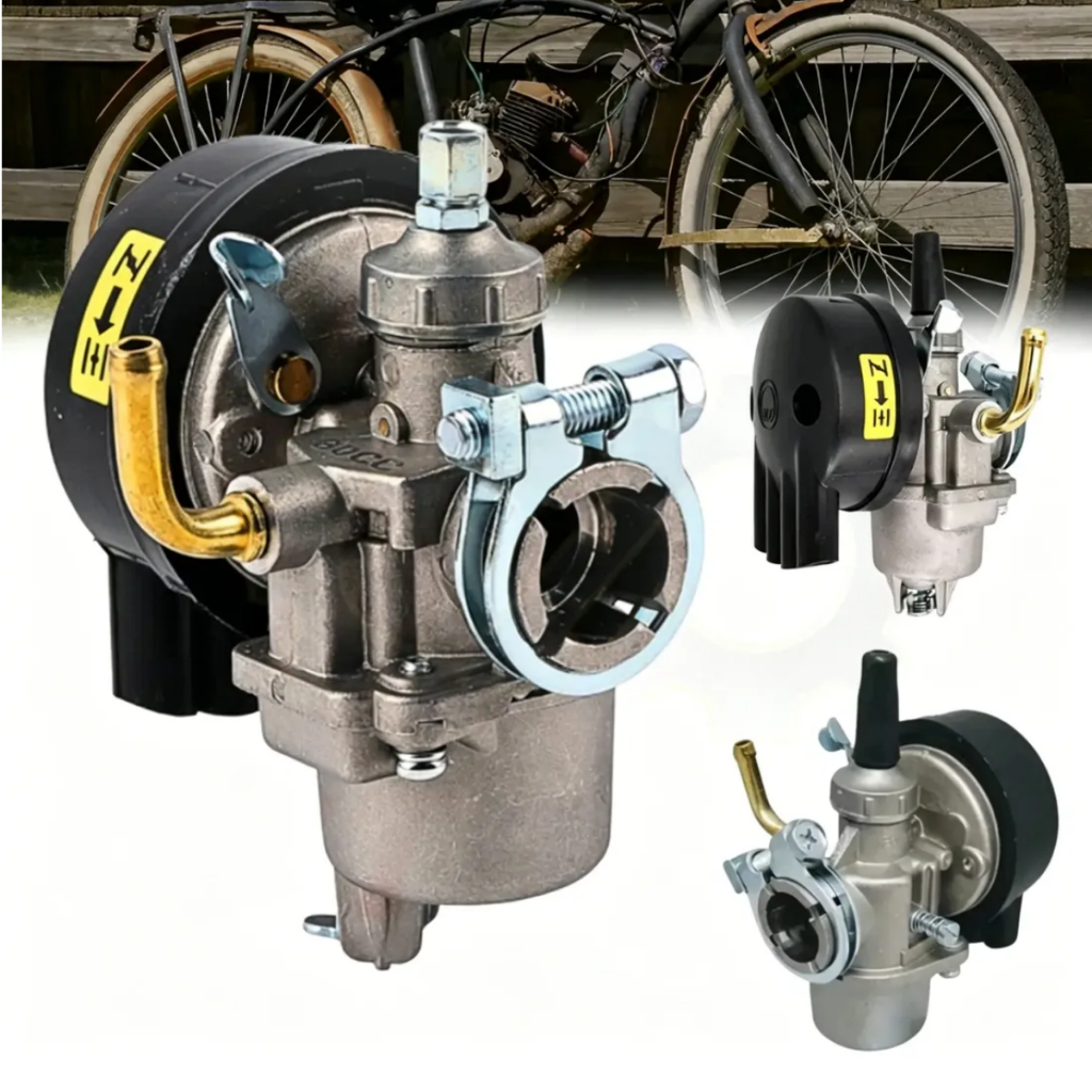 Carburador Black 2T p/ Bicicleta Motorizada 48cc 66cc 80cc com Filtro Embutido Alta Performance