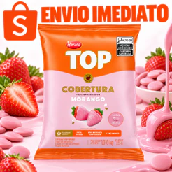 Cobertura TOP Sabor MORANGO em Gotas 1,01kg HARALD