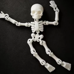 Mini Esqueleto Caveira Articulado 3D Flexível Colecionável Enfeite Divertido