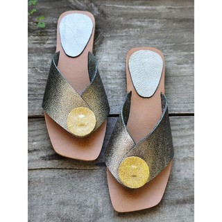 Sandália Rasteira Chinelo Feminino  Artesanal Couro