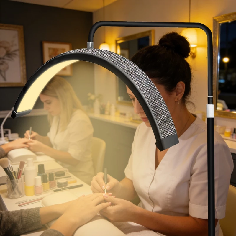 Luminária Meia Lua Estética para Mesa 3 Tons Ajustável Bivolt 110/220V — foto 9