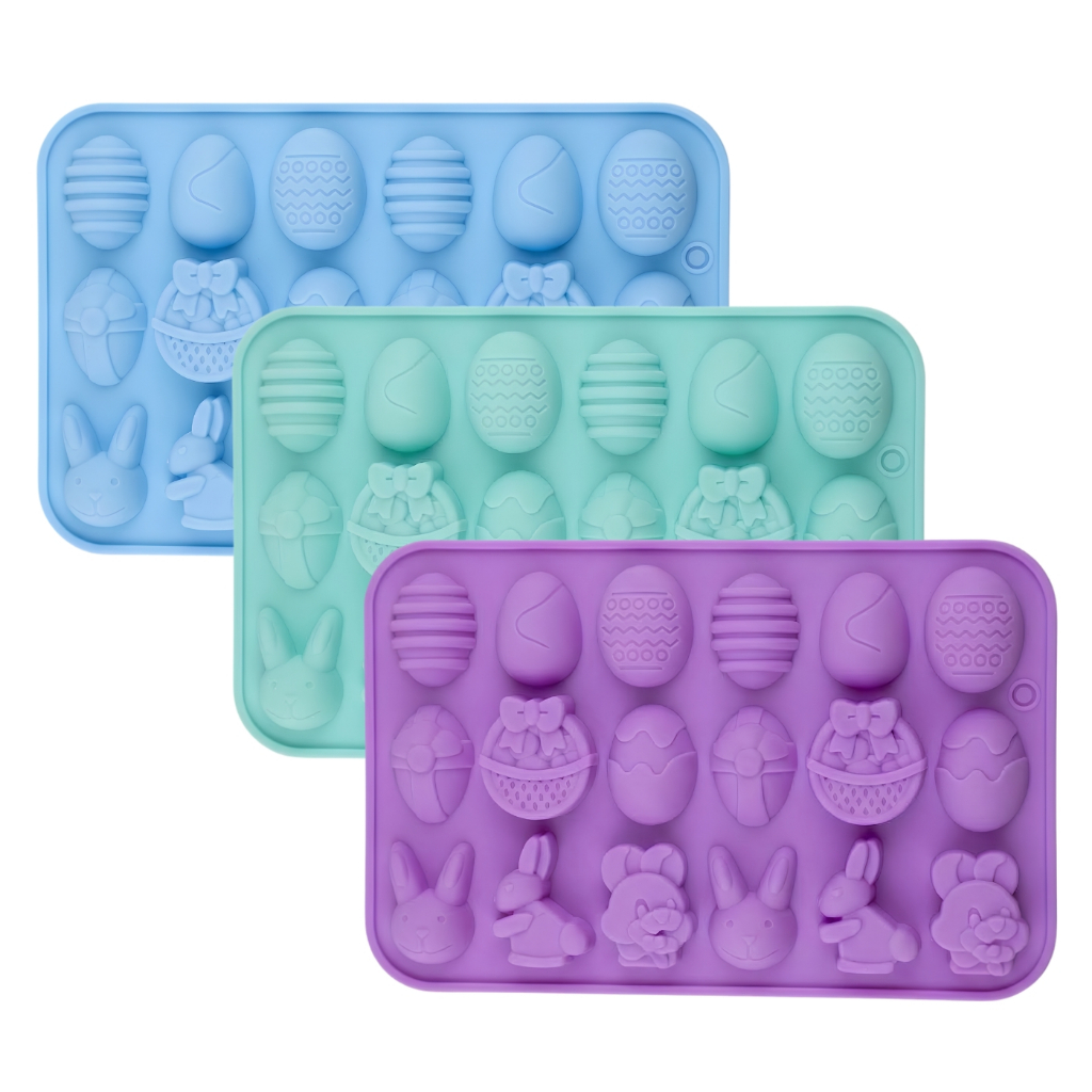 Molde Forma de Silicone Páscoa para Chocolate - Bombons, Doces e Sobremesas Sortido
