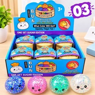Bolinha Glitter Squishy Fidget Unicórnio Colorido Antiestresse Brinquedo Sensorial.St