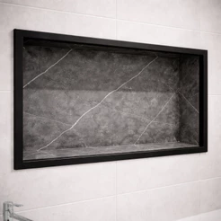 Nicho Prateleira Cinza Marmorizado 60x30x10 Embutido - ENVIO IMEDIATO