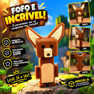 Fennec Fox Super Bear Adventure – Boneco Colecionável Decorativo, Edição Limitada, Presente, Gamer, Exclusivo