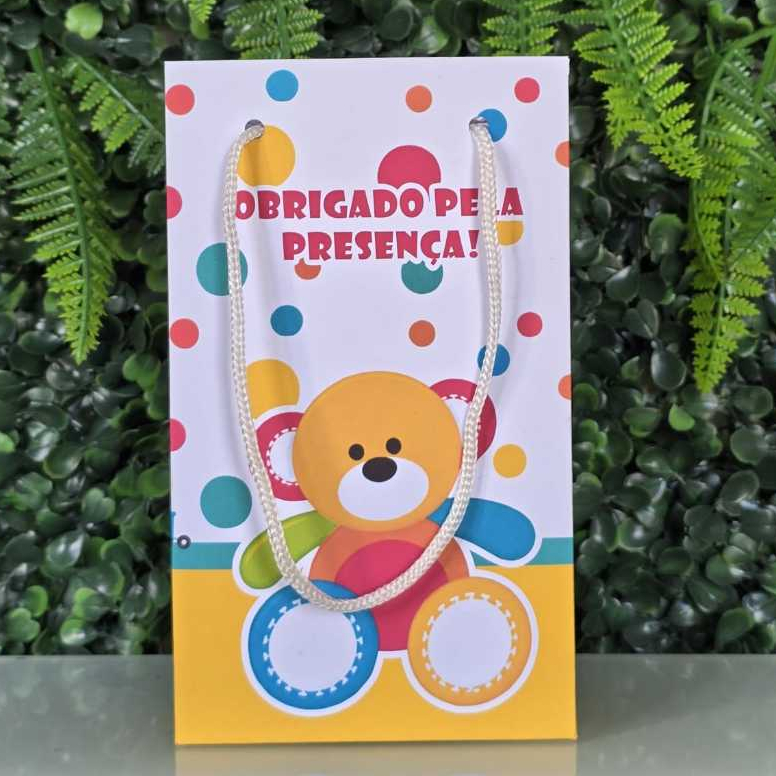 Sacolinha Tema Briquendos Personalizadas Pegue e Mote Tamanho P
