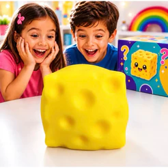 Squishy Queijo Taba Brinquedo Sensorial Queijinho Macio