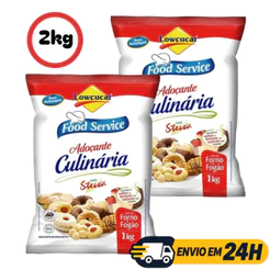 2X Adoçante Culinario Food Lowçucar Com Stévia 1kg