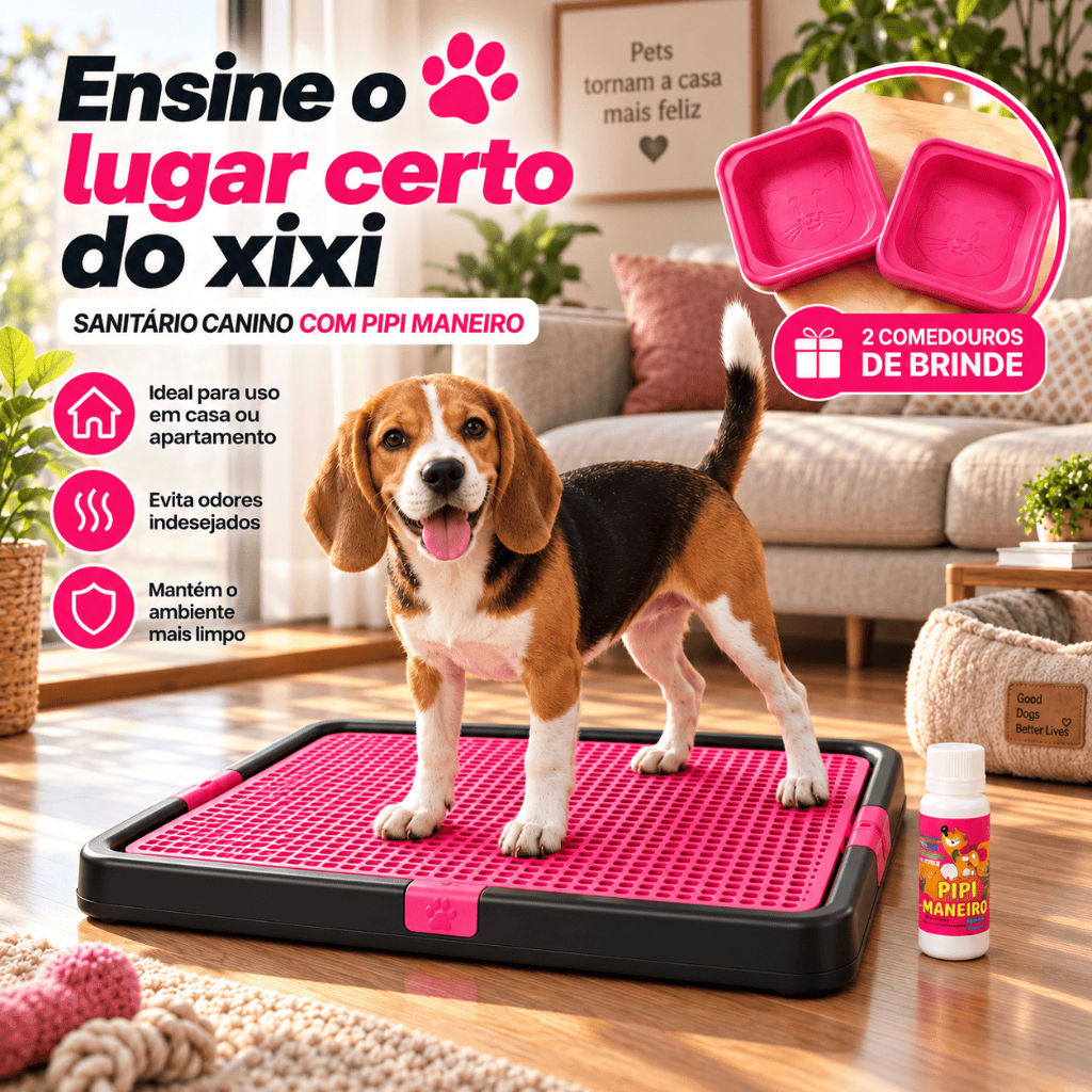 Sanitário Canino Grande Lavável Com ou Sem Educador Adestrador Pet Xixi Pode e Não Pode Banheiro