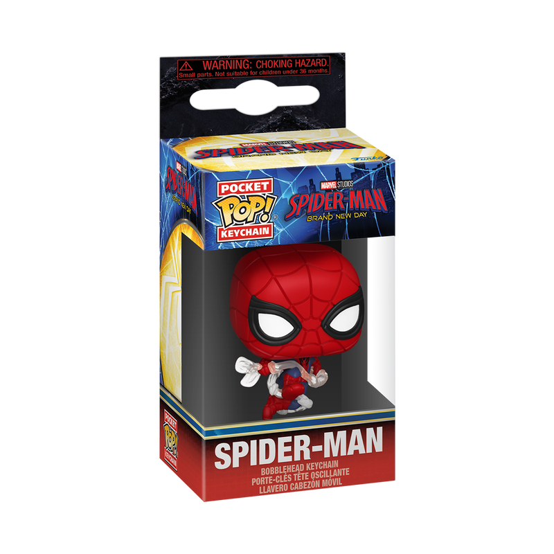 FUNKO POP KEYCHAIN MARVEL SPIDER-MAN BRAND NEW DAY 83962 NOVO ORIGINAL