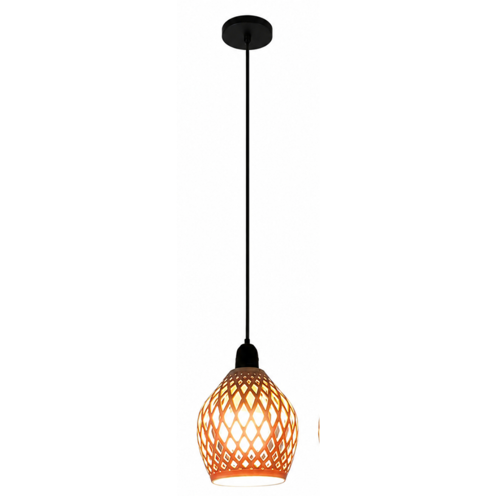 Luminária Pendente De Teto Modelo Trançado Com Cabo Ajustável 1 Metro Acompanha Lâmpada Bivolt