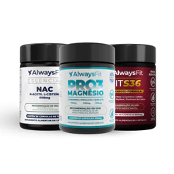Kit Desintoxique AlwaysFit | NAC + FitS36 + PRO3 Magnésio | 3 Suplementos -150 Cápsulas