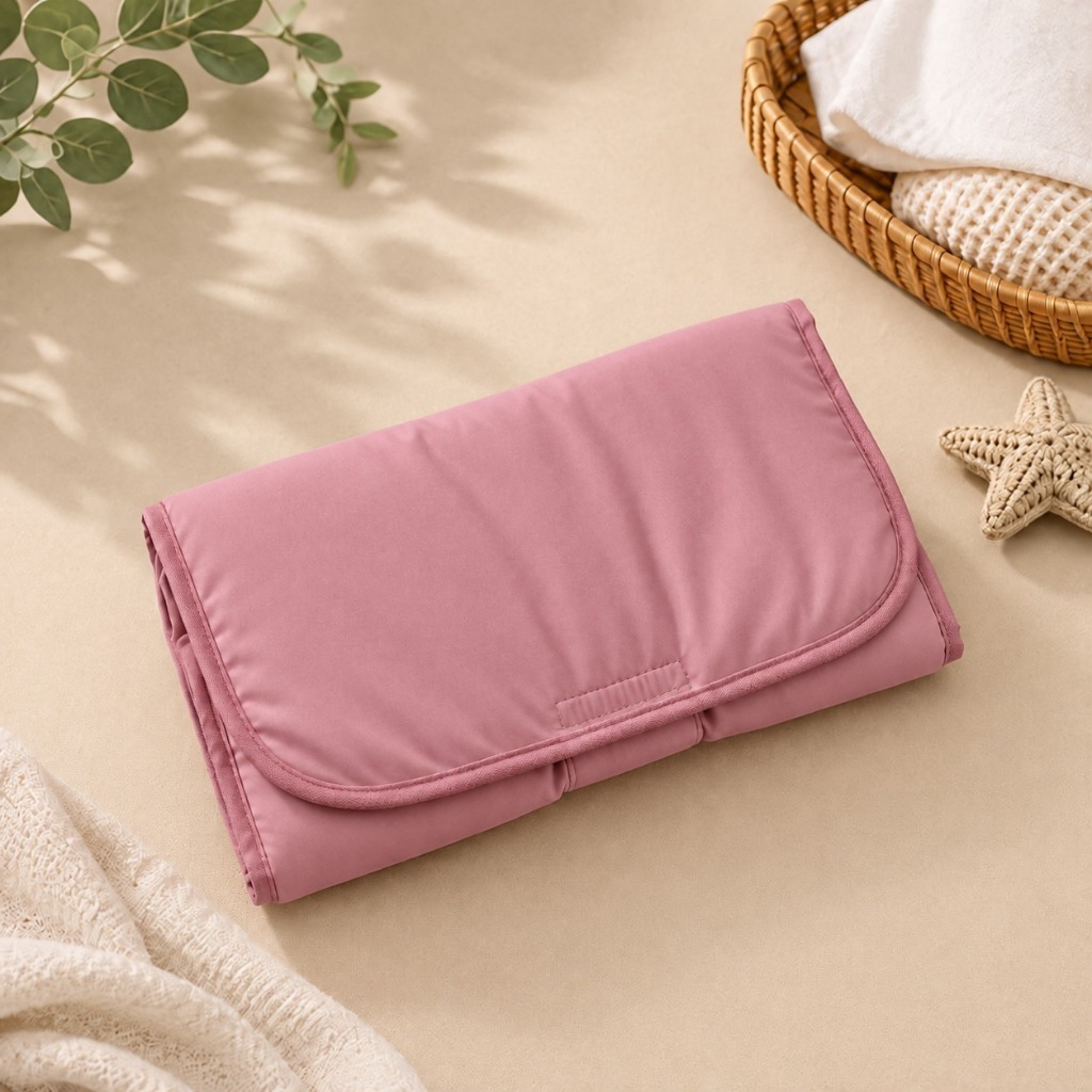 Trocador Portátil Bebê Impermeável Dobrável com Bolso Organizador Acolchoado Viagem Fácil de Limpar