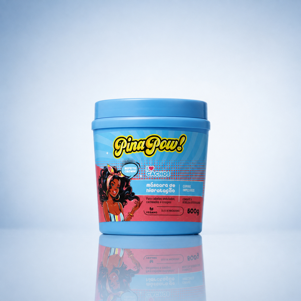 Máscara PinaPow I Love Cachos 500g | Hidratação Profunda, Definição, Nutrição, Maciez e Controle do Frizz