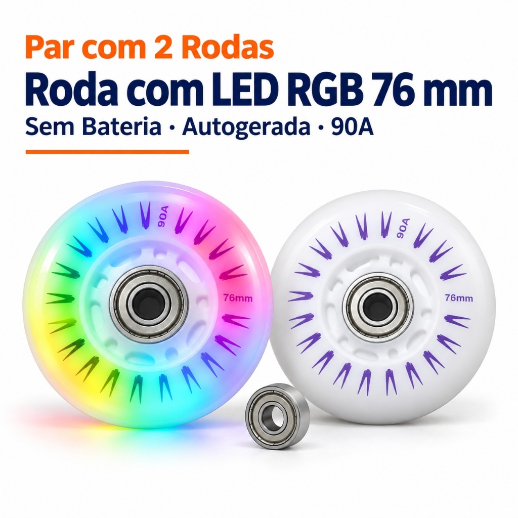 Roda Traseira De Silicone com led Para Triciclo Drift Elétrico de 120w 250w e 350w