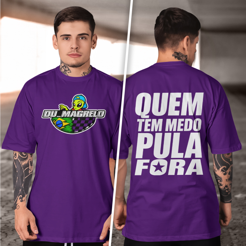 Camisetas Masculina alienígena com bandeira brasileira  Gola Redonda Estampado 2026 tecido confortavel