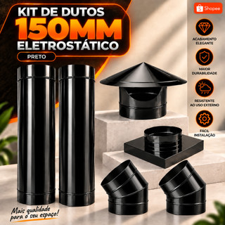 Kit Para Churrasqueira Pré Moldada 30x30/150mm Preto