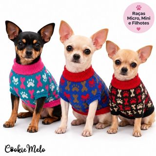Kit 3 Roupa Pet Ideal Pinscher Cachorro Gato Raça Mini Micro Filhotes