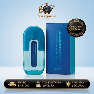 Avon 300Km Surfer Deo Colônia Masculino 100ml Perfume Amadeirado Ervas Homens Original Lacrado