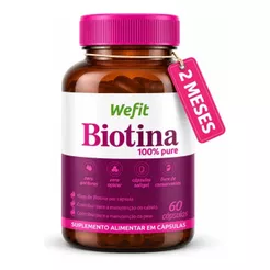 Biotina Wefit 45mcg 60 Cápsulas Cabelo e Pele