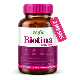 Biotina Wefit 45mcg 60 Cápsulas Cabelo e Pele