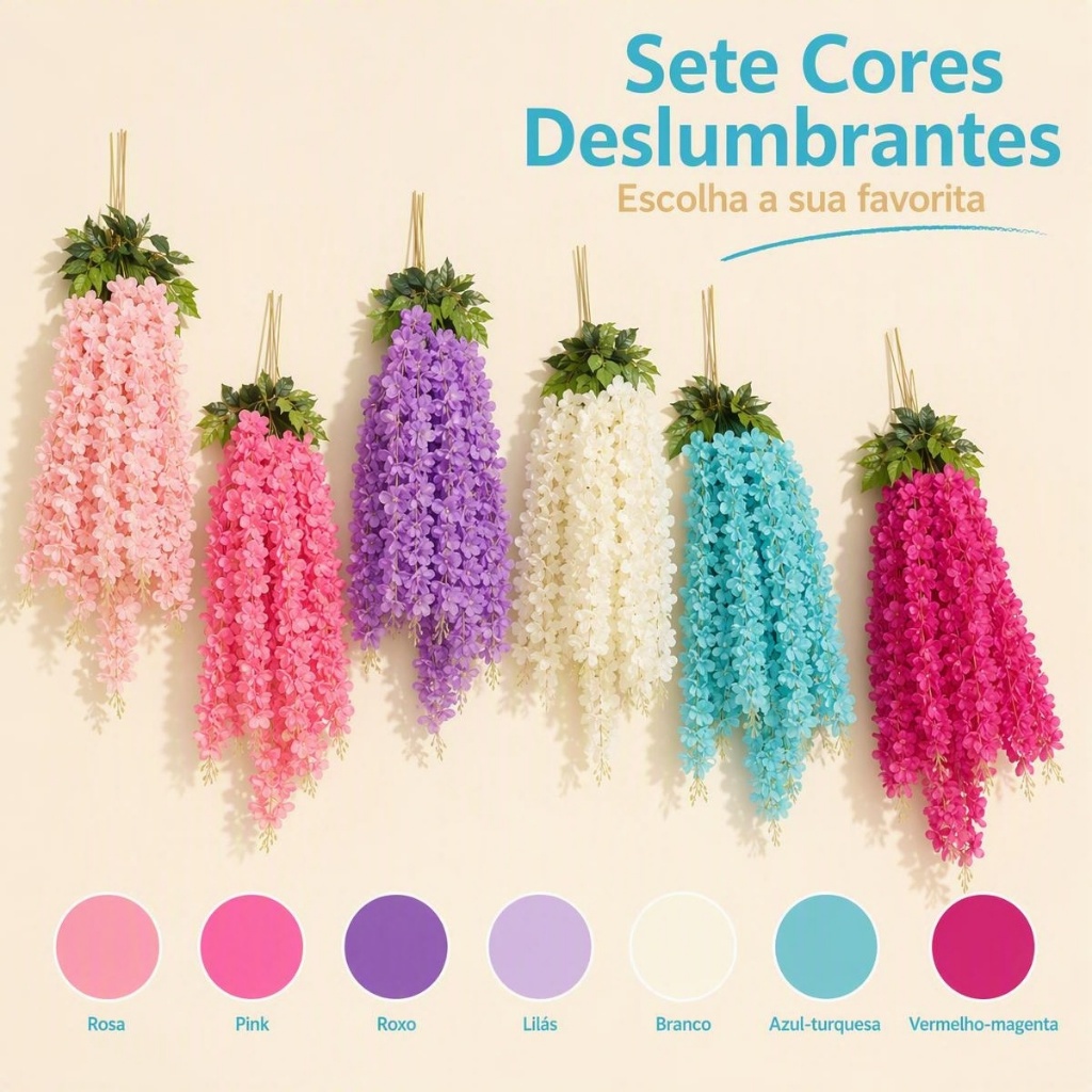 24/48/60 Pcs Ramos De Flores De cerejeiras Artificiais Permanente Grande Pendentes Para Decoração