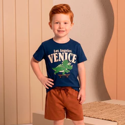 Conjunto Bebê Menino Curto Verão Los Angeles Venice