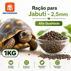 Ração Jabuti Tartaruga e Répteis Filhotes e Adultos Extrusada Premium