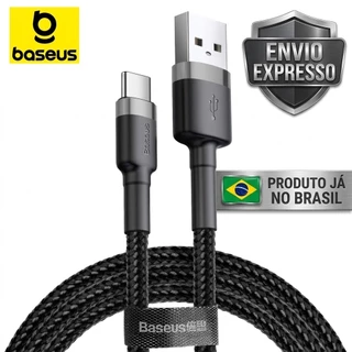 Cabo USB Para Tipo C Baseus 3.A QC3.0 Nylon Carregamento Rápido