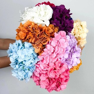 Buquê de Hortência Flores Artificial Floral Folhagem P/ Decoração Casamento, Arranjos, Decorar Festas A-11