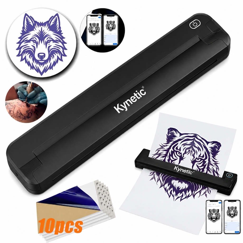 Kynetic lmpressora Térmica tattoo A4 De Transferência Stencil Papel Para Tatuagem Bluetooth 10 Papel