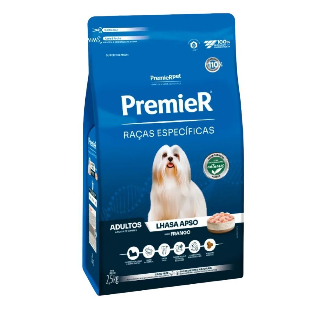 Ração Para Lhasa Apso Raças Específicas Cães Adultos 2,5kg - Premier