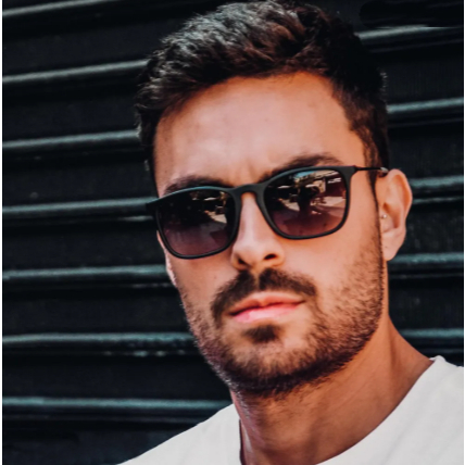 Óculos De Sol Masculino Forma Quadrado Moda Unissex Com Proteção Uv400