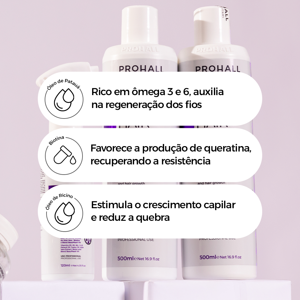 Kit Crescimento Capilar Force Hair Shampoo + Máscara + Tônico 8x · foto 2