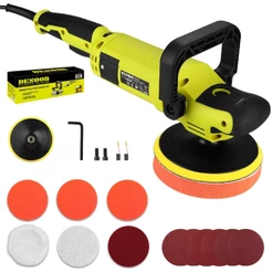 Politriz Elétrica Rotativa Desoon 6 Pol 1800W Bivolt 6 Velocidades Kit Completo para Polimento de Carro