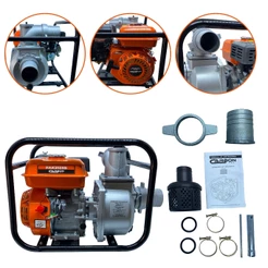 Motobomba 3 Polegadas a Gasolina Autoescorvante Alta Pressão 28MCA 7HP 212CC 60.000L/H Carbon Fak