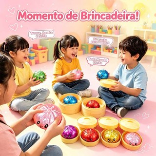 8,5cm Squishy Bolinho Gigante Glitter Anti-Estresse Brinquedo Sensorial Cores Variadas KL-7021