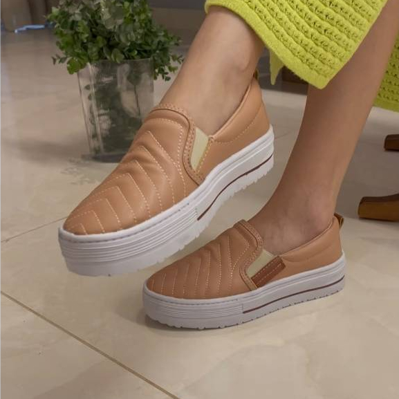 slip plataforma Feminino Casual Antiderrapante Confortável Para Escola Trabalho e Passeio