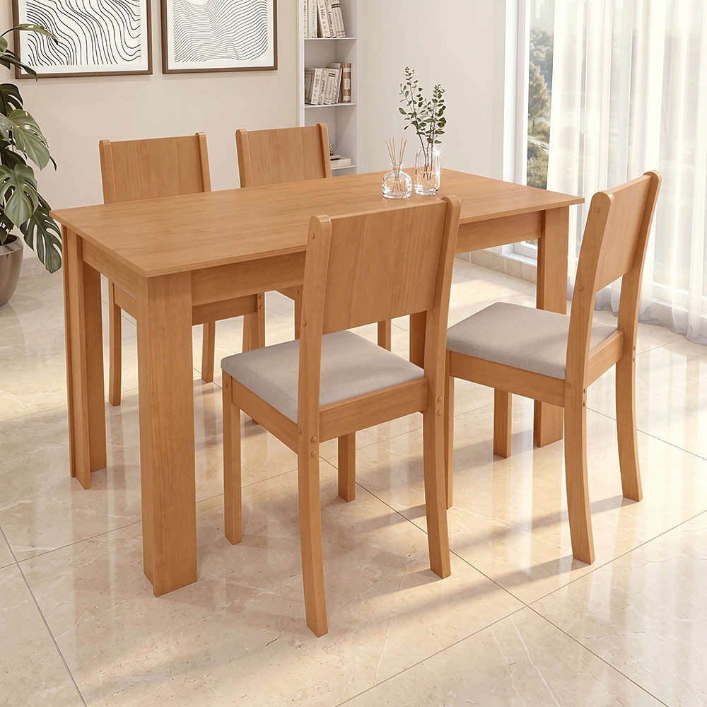 Conjunto Sala de Jantar com 4 Cadeiras Easy Line