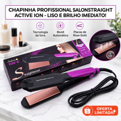 Chapinha Profissional 220°C Bivolt Prancha Alisadora Cerâmica Anti Frizz Efeito Salão